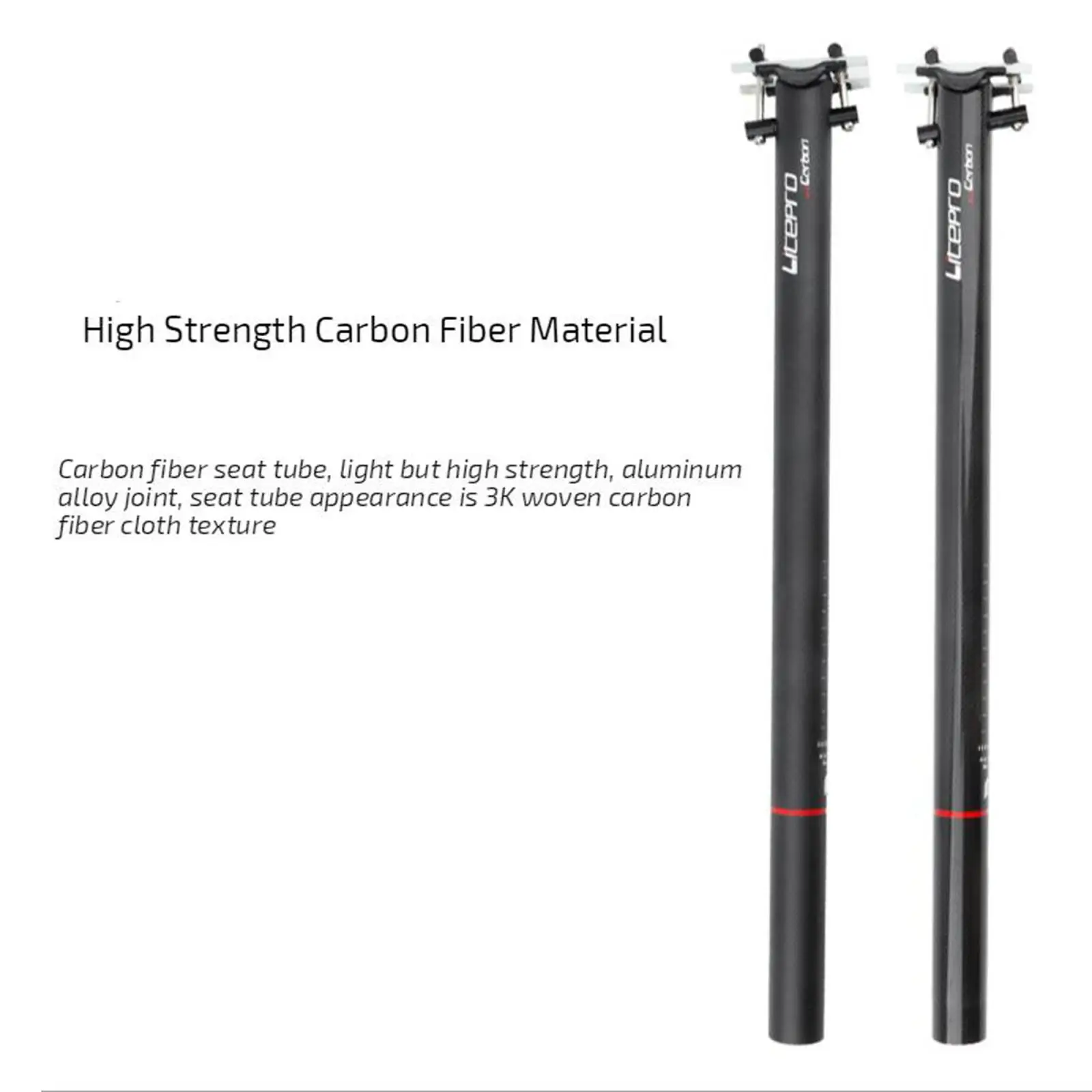

31.8 Bicycle Seatpost 580mm Seatpost Carbon Fiber Bike Seat Post Folding Bike Seat Post Replacement Parts