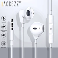 accezz 3 5mm earphone for iphone xiaomi huawei mp3 player universal hadphones wired control mic calling mobile phone headset
