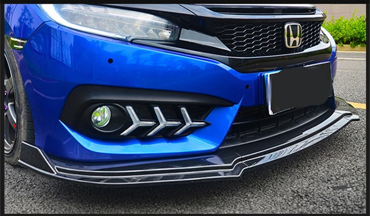 Для Honda Civic задний спойлер ABS передний бампер диффузор защитные бамперы для 16 Body kit