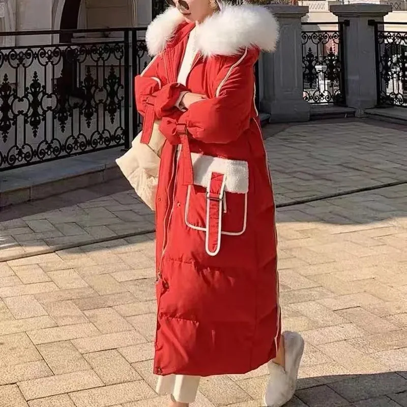 

2021 New Collection Women Coat Fashion Over the Knee Long Unique Design Outwear Women's Winter Jacket Thick Parka 35