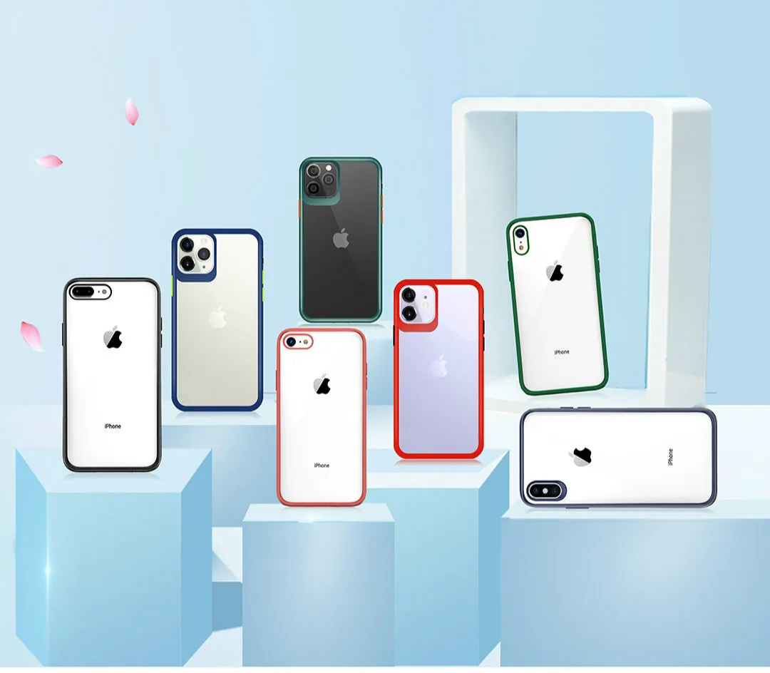 Brick red Чехол для телефона Xiaomi, прозрачная задняя крышка, чехол для защиты объектива для iPhone 11/11 Pro/11 Pro Max/XS/X/XR/7 P/8 P/7/8 - Color: Brick red