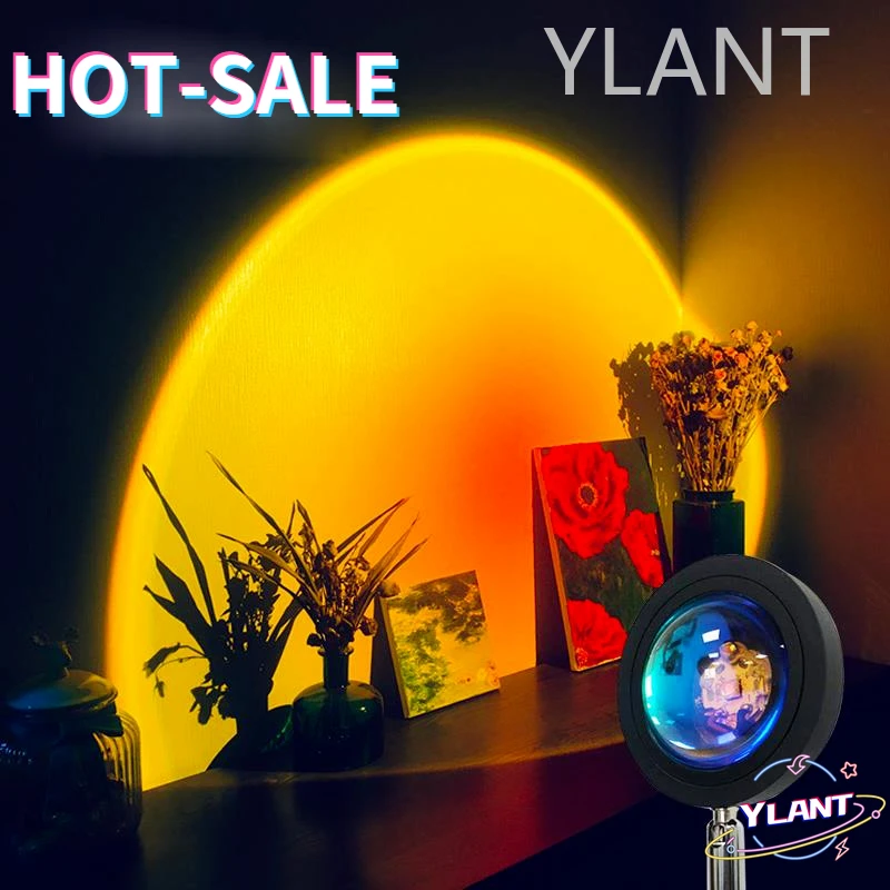 

Live Broadcast Background Like Galaxy Projector Atmosphere Rainbow Lamp Sunset Projection Night Lights Decoration For Bedroom