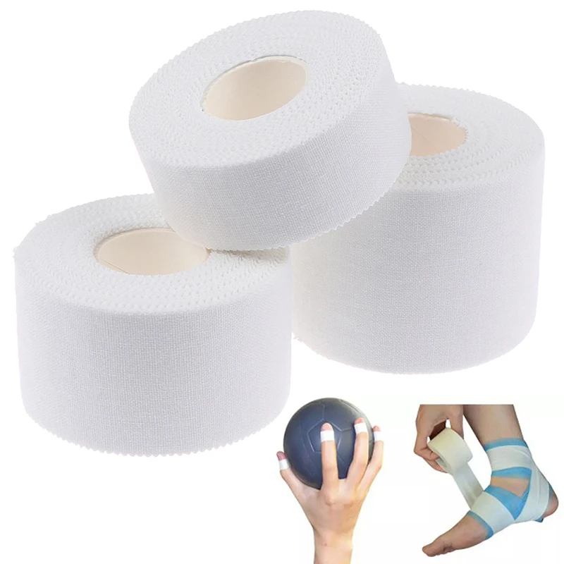 

Хлопковая белая медицинская клейкая лента премиум-класса, 10 м, Спортивная связывающая физиотерапевтическая эластичная повязка для мышц, по...