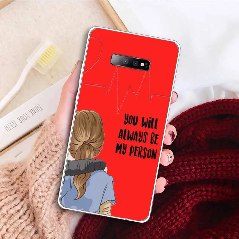 

Greys Anatomy You're My Person color Phone Case Transparent For Samsung Galaxy A71 A21s S8 S9 S10 plus note 20 ultra