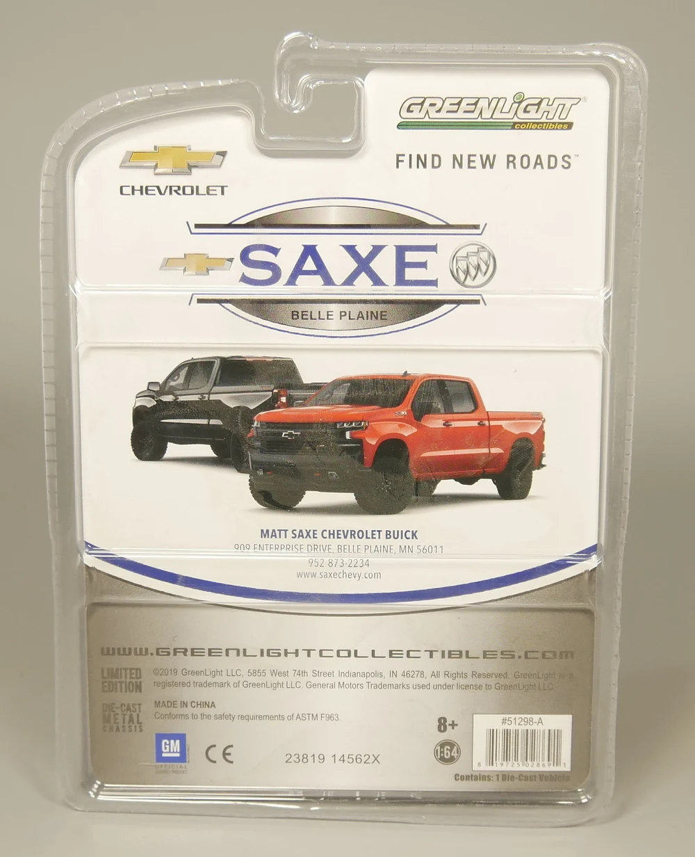 Greenlight 1:64 2019 Chevrolet Silverado 1500 литая под давлением модель автомобиля ( красный )| |