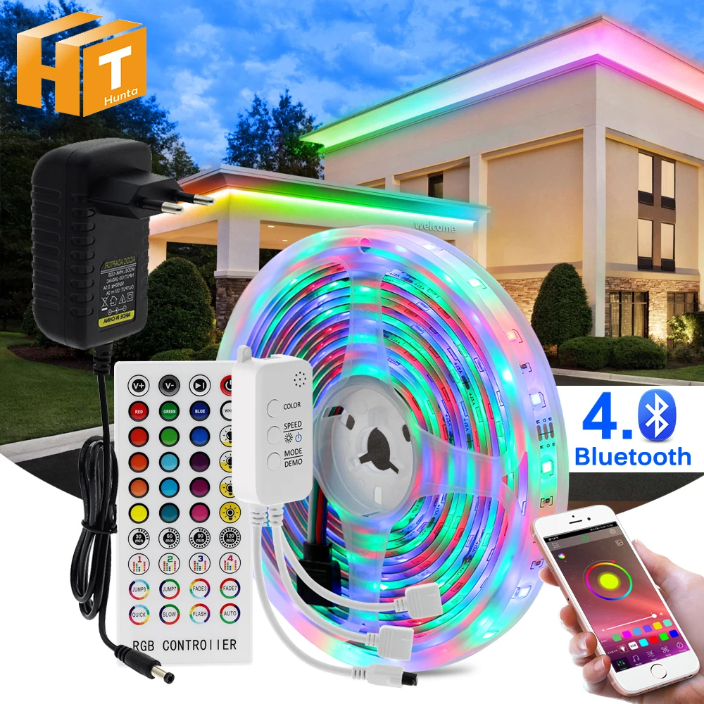 10 м 15 20 RGB сменная светодиодная полоса освещения DC12V 2835 5050 светильник ная лента