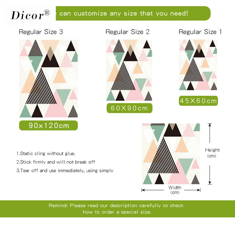 Марка DICOR окрашенная статическая липкая оконная пленка матовая непрозрачная