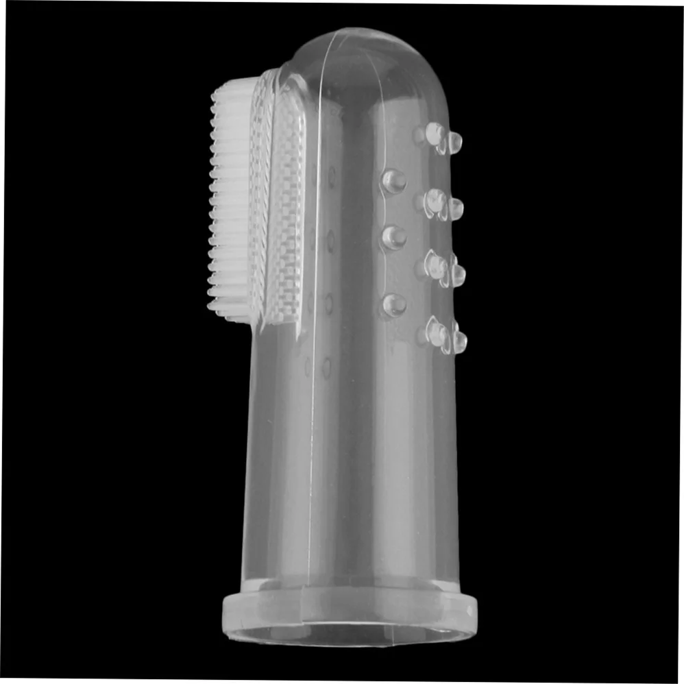 Детская Мягкая Силиконовая зубная щетка на палец для младенцев резиновый