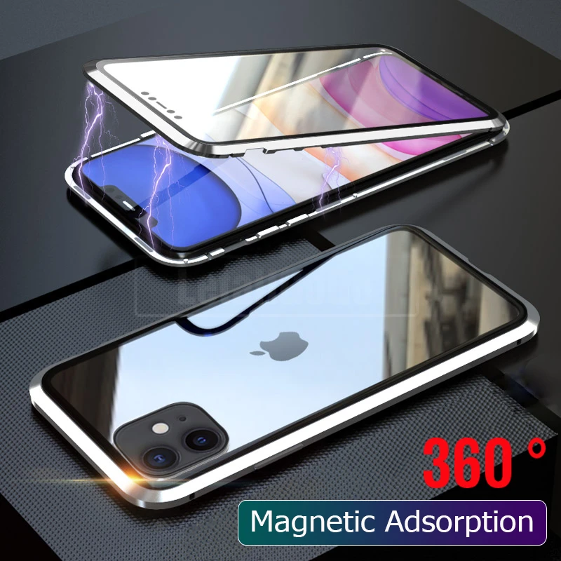 Полный защитный чехол для телефона iPhone 11 Pro Max 360 магнитный 11Pro противоударный
