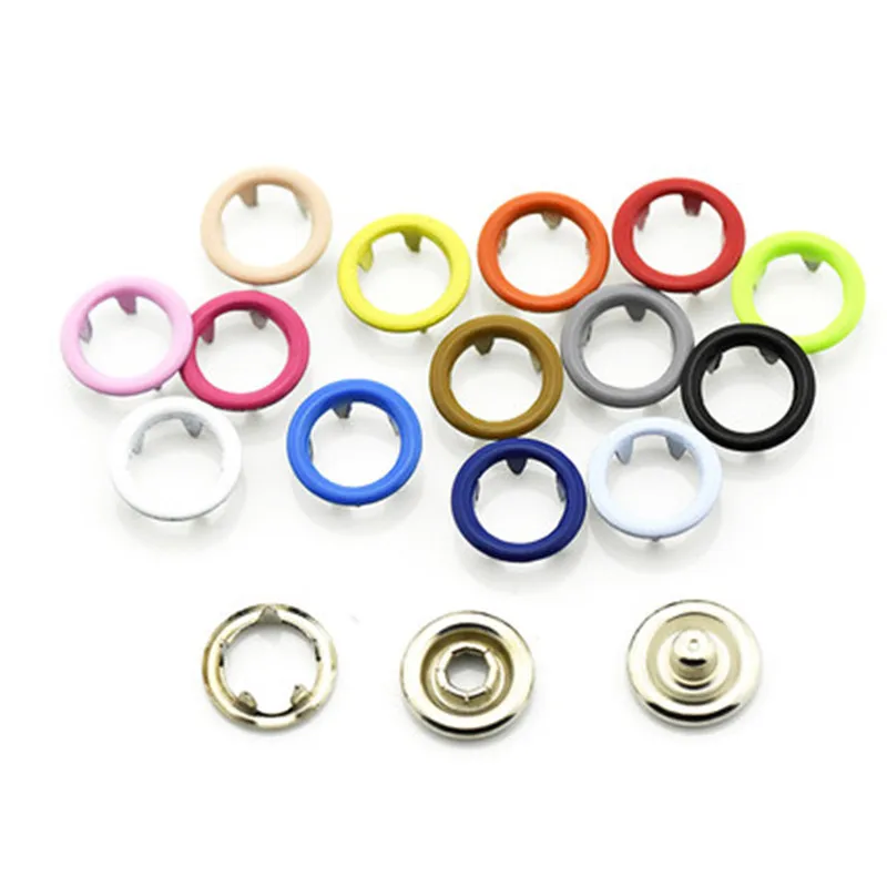 20 шт 9 5 мм полые цветные пряжки металлические кнопки с пятью когтями 14 цветов без