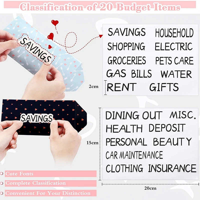 

A6 PU Leather Notebook Binder 12 Piece Budget Envelopes Cash Planner Organizer 12 Pieces 6 Holes Expense Budget Sheets