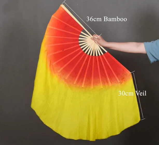 Веер для танца живота ручной работы из натурального шелка 1 пара | Тематическая