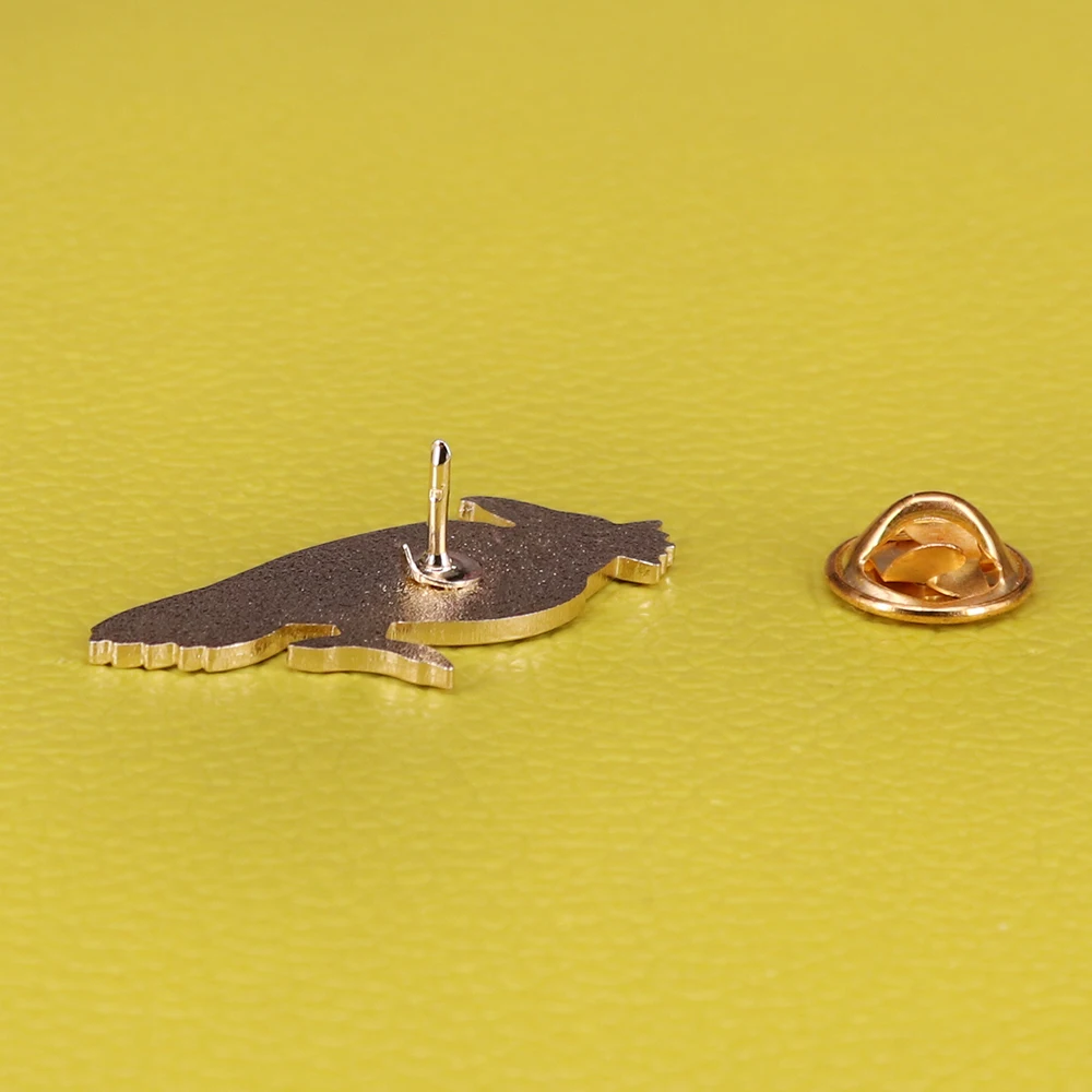 Брошь в виде птицы с короной замечательная винтажная эмалированная булавка