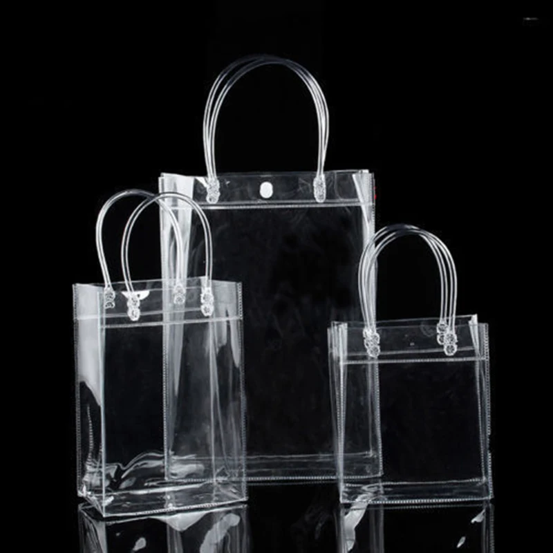 

Transparent Tote Cosmetic Bag Waterproof PVC Travel Makeup Bags Organizer Tote Handbags Case Toiletry Bathing Storage Bag