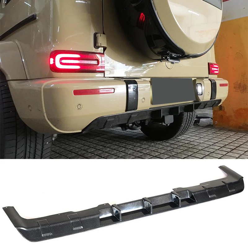 Car Rear Bumper Diffuser Lip Spoiler For Mercedes-Benz G Class W463 G63 AMG 2019 Carbon Fiber | Автомобили и мотоциклы