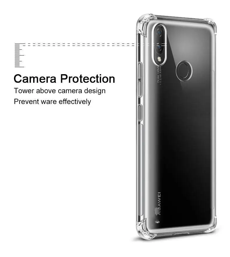 Мягкий чехол-подушка из ТПУ для телефона huawei Mate30 P Smart Plus Honor 7A 7C Pro 8A 8C 8X Y5 Y6 Y7 Prime