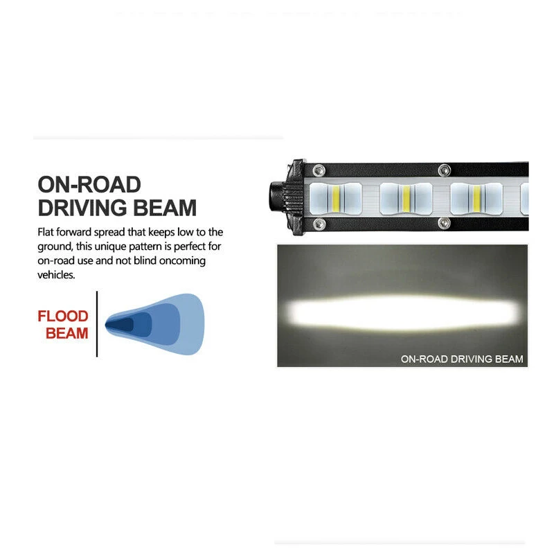 

Replacement LED Work Light Slim 18W 6D 7inch Bar Offroad SUV 6000K White