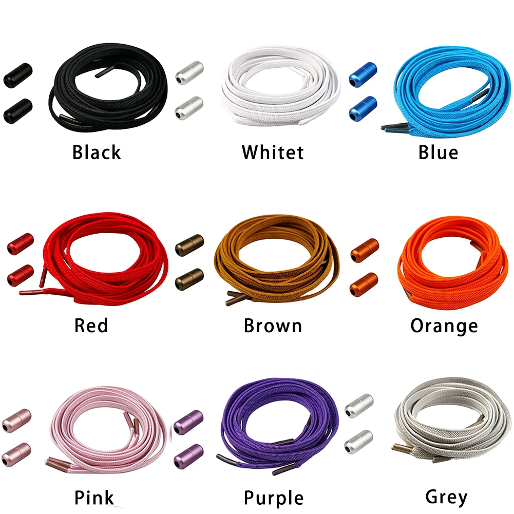 

4pcs Elastic Shoelaces Adjustable For Trainers Sneakers Long Portable Without Ties With Buckles Accessories Durable Easy Use
