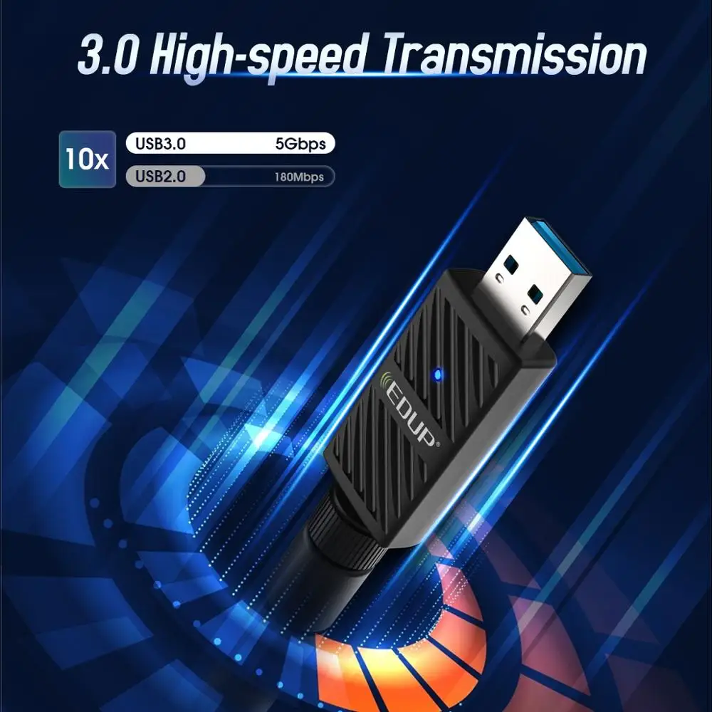 EDUP 1200 Мбит/с USB Беспроводной Вай Фай Адаптер 2 4/Wi Fi 5 ГГц сетевой карты 2dBi антенна Dual