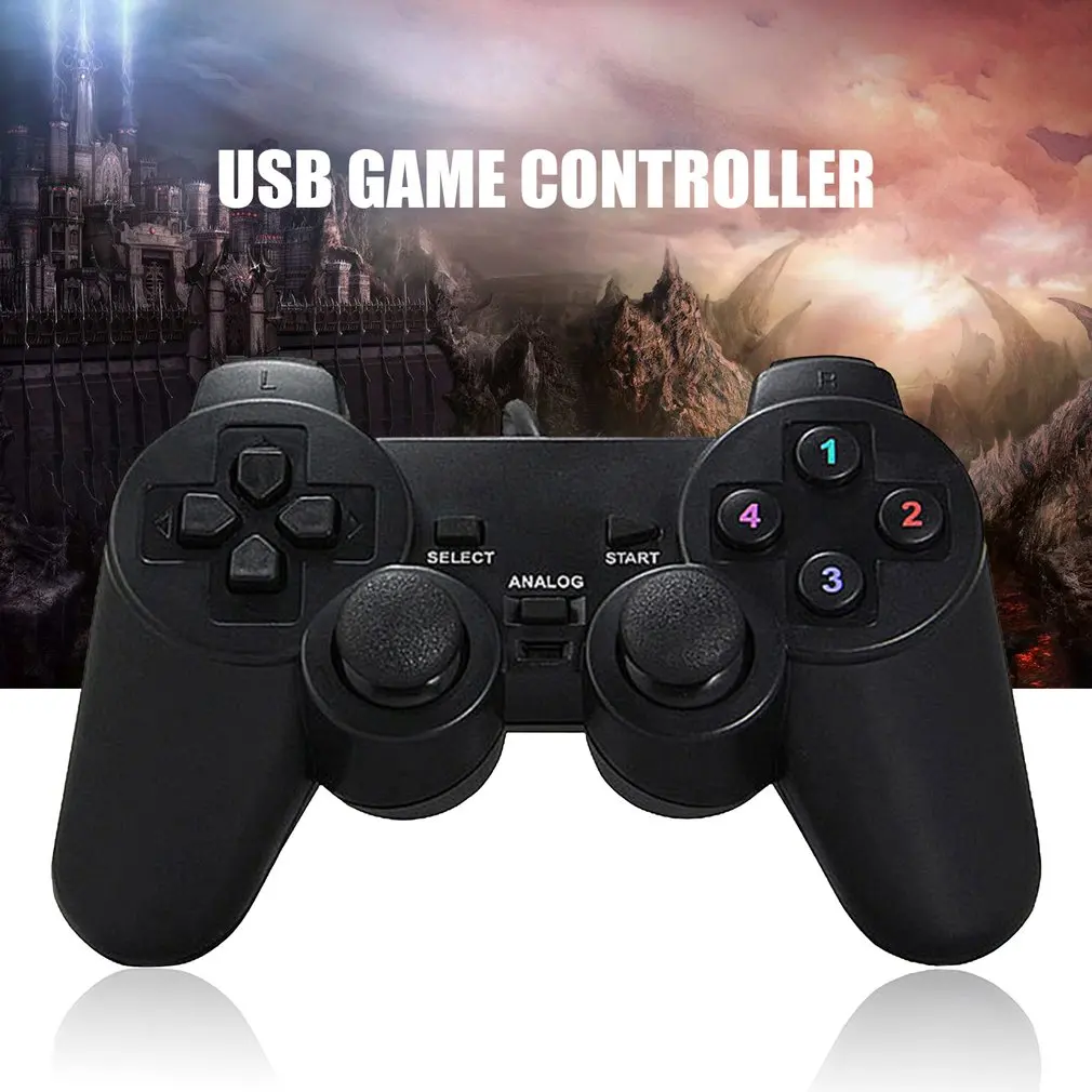 Новый джойстик 2019 геймпад USB 2 0 Shock Joypad игровой контроллер для ПК ноутбука