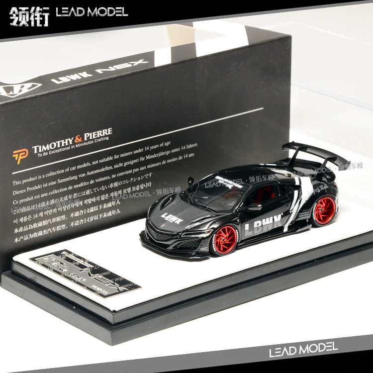 Модель автомобиля TP 1:64 LBWK Honda NSX Черная смола 7 см коллекция и подарок на день