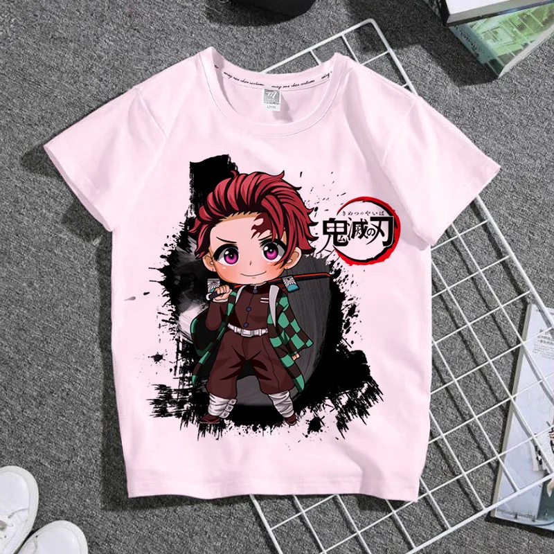 

Summer Anime Demon Slayer Tanjirou Rengoku Man/Women T-shirt Round Neck Short Sleeve Casual Unisex Streetwear Harajuku Tee Top