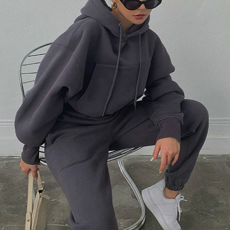 Однотонная повседневная обувь Спортивный костюм для женщин спортивные Комплект