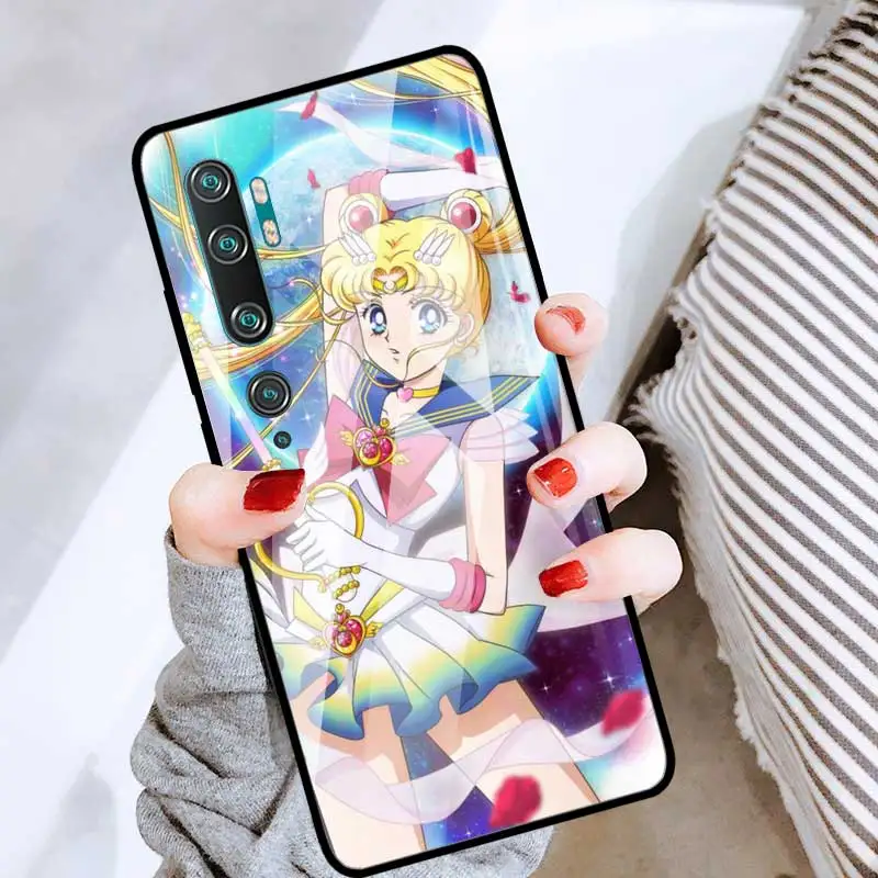 

Japan Anime Sailor Moon Princess Case for Xiaomi Redmi Note 8 8T 9S 9 Pro Max 7 K30 Zoom Mi 10 CC9 9T 8Lite Tempered Glass Cover