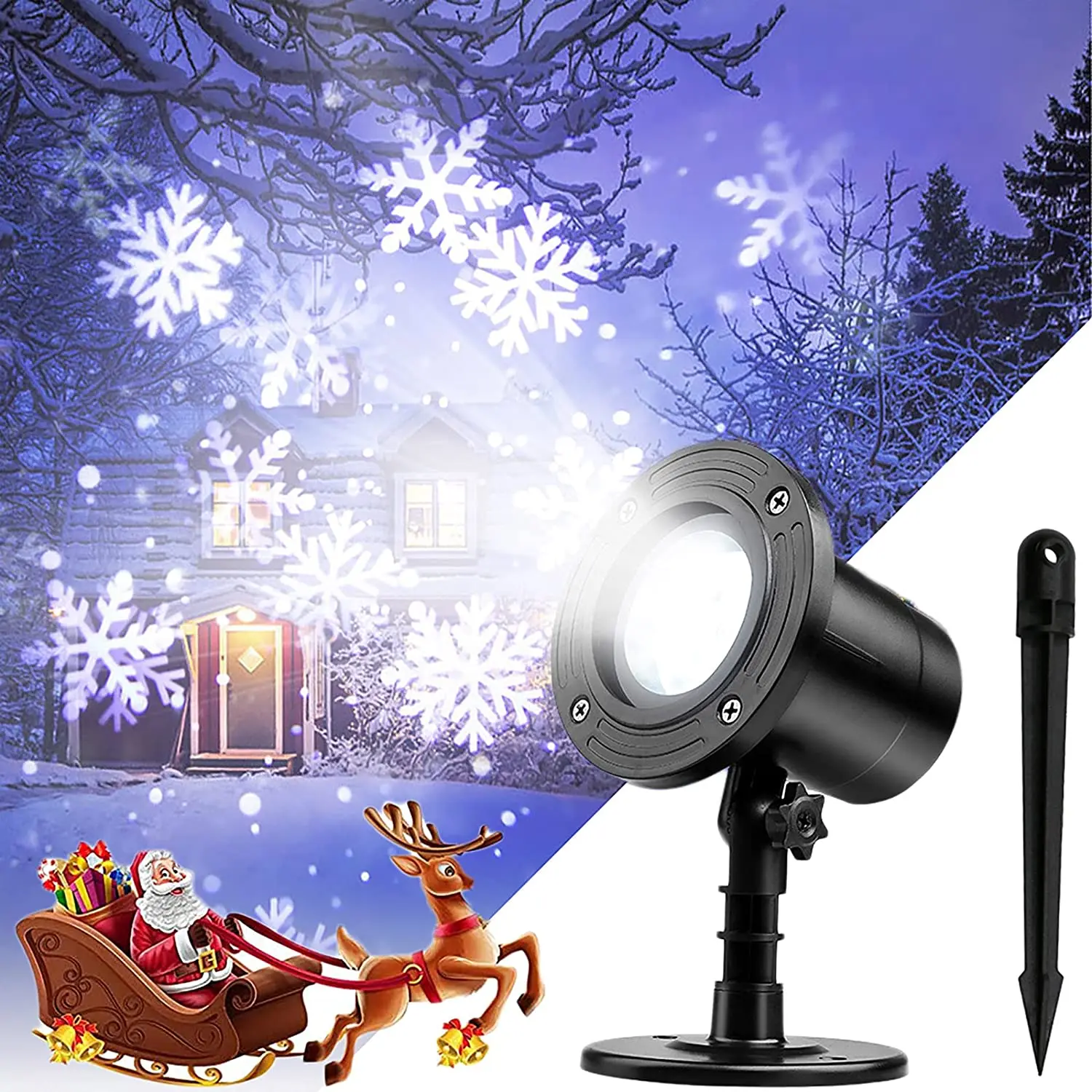 

Christmas Snowflake Projection Lights LED Outdoor Projector Lamp IP65 Waterproof Outdoor Landscape Lighting Snowfall Light