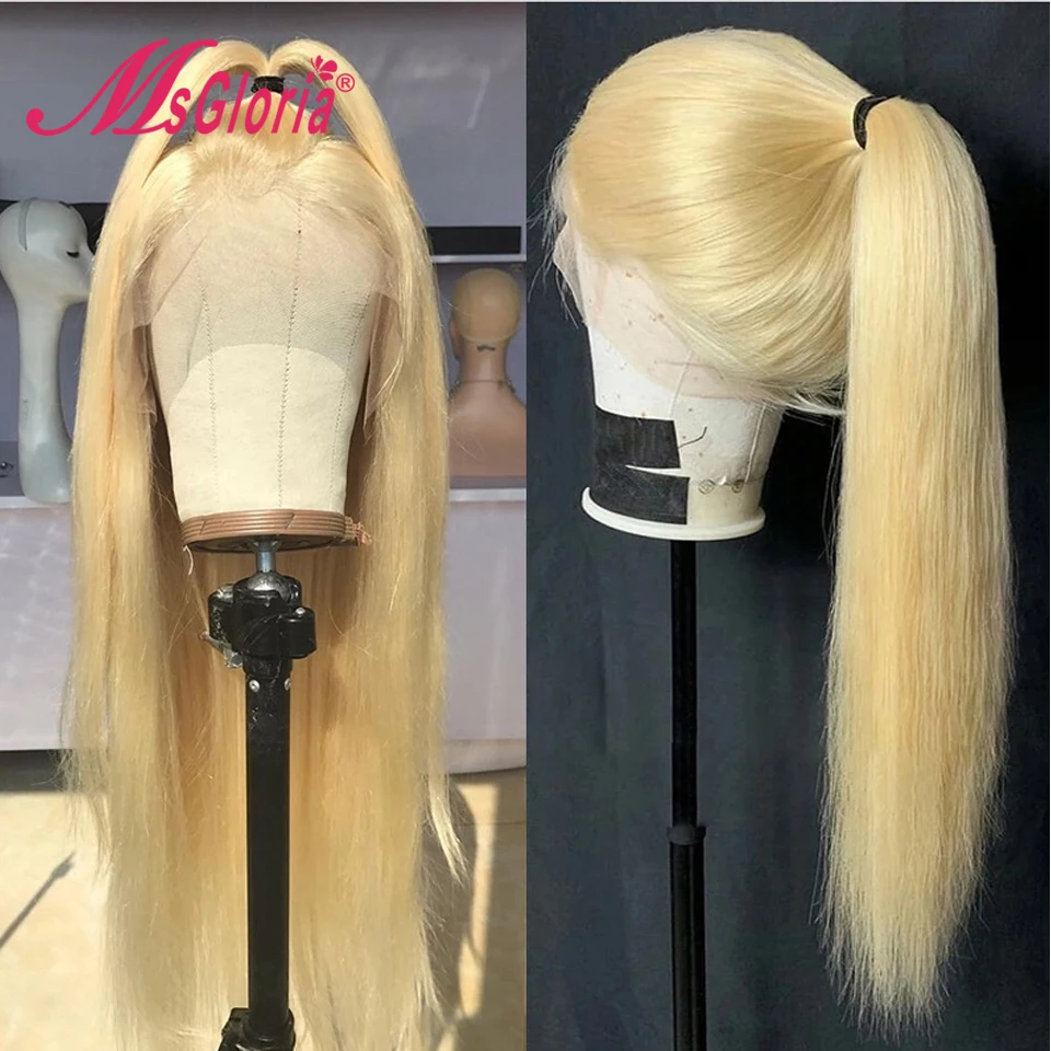 13*6 парики из натуральных волос на кружеве Blone 613 цвет Предварительно выщипанные
