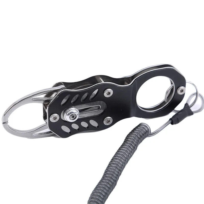 Mini Fish Grip Outdoor Portable Lock Fishing Tackle tools Lip Clip Folding Gripper Ultra Retention Rope Tool Accessories | Спорт и