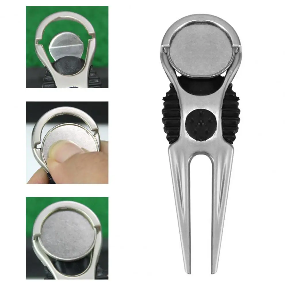 1 шт. мяч из цинкового сплава для игры в гольф-клуб вилка газон маркер нержавеющей