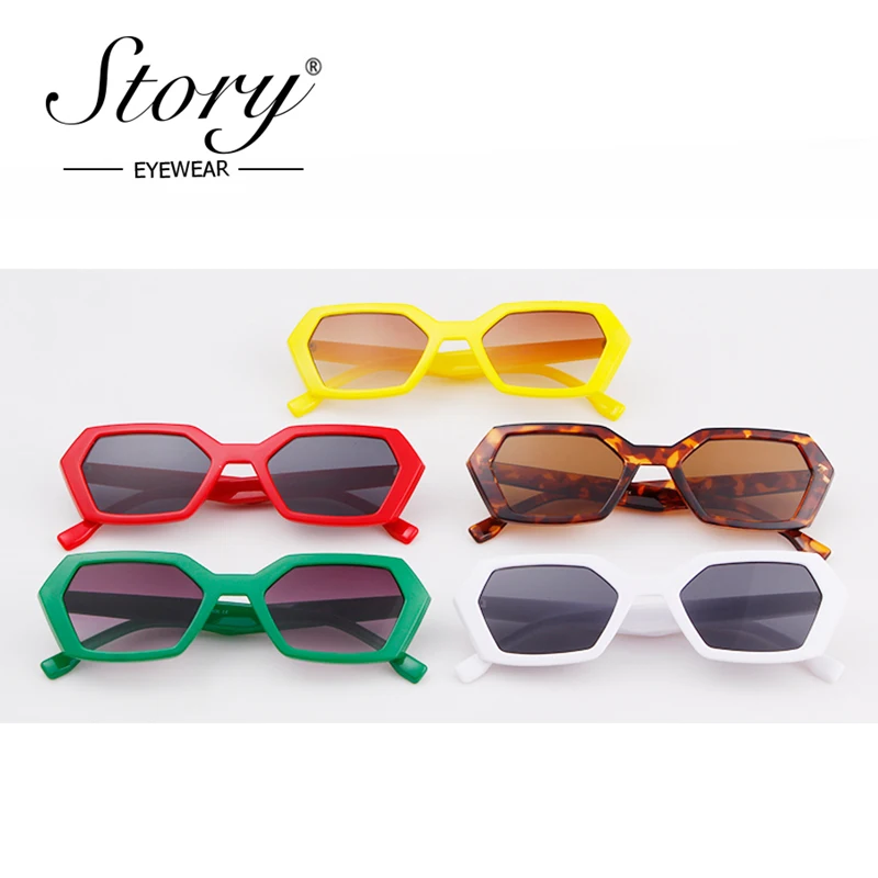 Женские солнцезащитные очки в винтажной зеленой леопардовой оправе STORY 2018