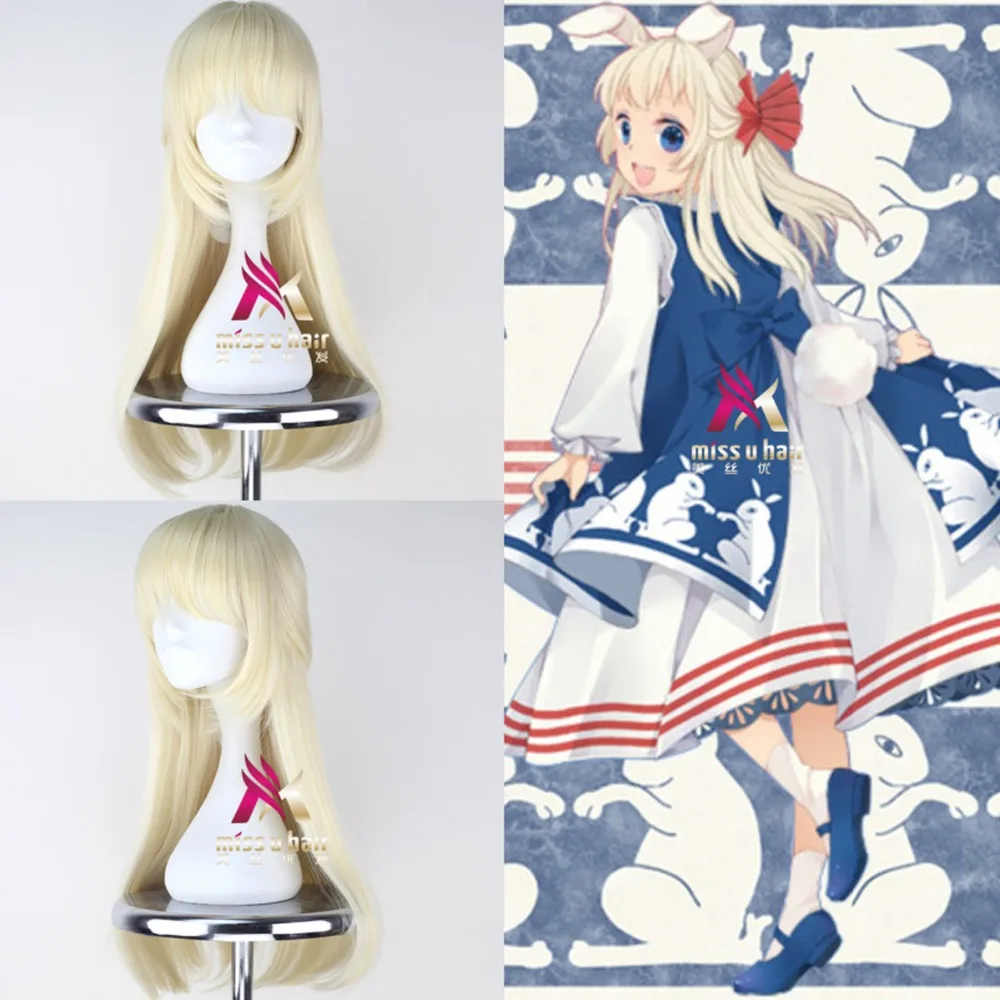 

High Quality Anime Kasugano Sora cosplay dresses Yosuga no Sora cosplay white Lolita costumes Custom-made With wig rabbit