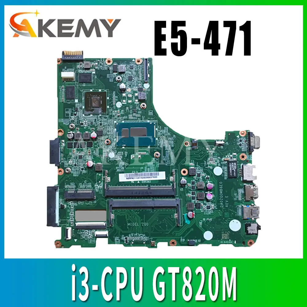 Akemy для Acer aspire E5-471 E5-471G Laotop материнская плата DA0ZQ0MB6E0 с V3-472P GT820M | Компьютеры и офис