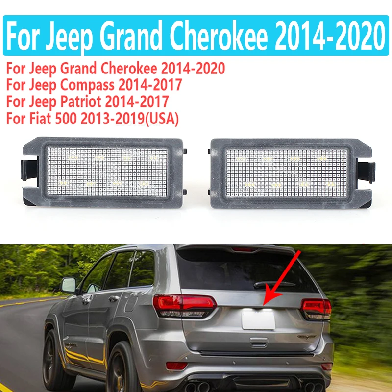 

1 светодиодный светодиодных ламп для номерного знака для Jeep Grand Cherokee Compass Patriot для Maserati Levante для Fiat 500 для Dodge Viper