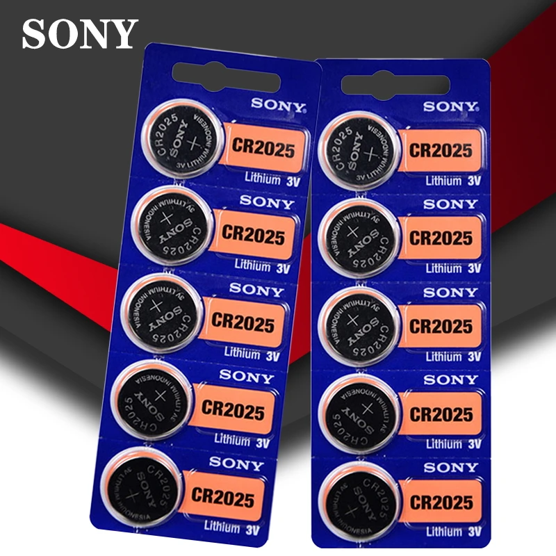 Кнопочные батарейки SONY cr2025 Литиевые Батарейки для часов калькуляторов 10 шт./лот 3