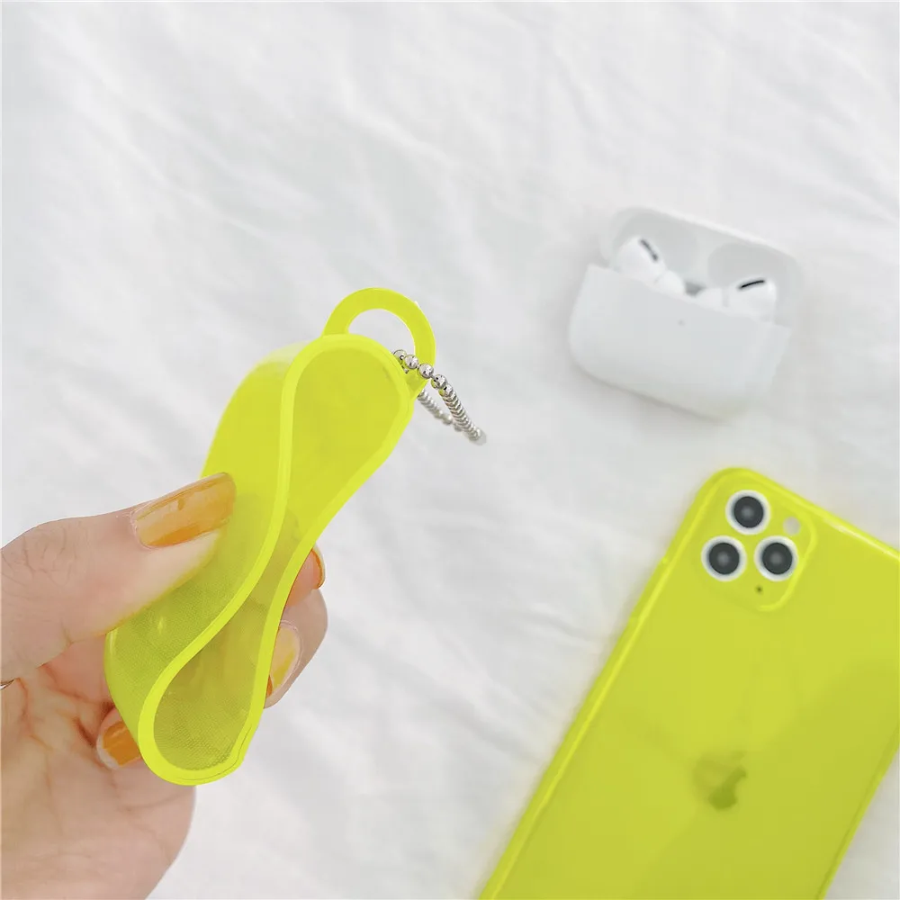 Силиконовый неоновый чехол для телефона iPhone 11 Pro Xs MAX XR X 7 8 Plus SE 2 Match With Airpods 1