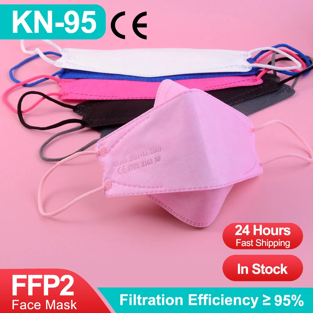 FFP2Mask рыбы одобренный Colores KN95 уход за кожей лица маска респиратор Безопасность