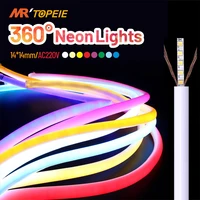 neon led strip 360 degree glow ac220v flexible neon light tube rope waterproof ip65 outdoor decorative lighting with power plug