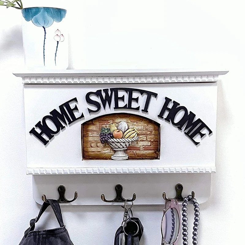 

Горячая почты держатель для ключей на стену для установки в стойку для стенные белые декоративные Органайзер подъезда для настенный держатель ключа Организатор