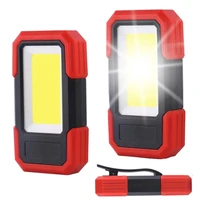 300lm cob led camping emergency flashlight 3aaa work light magnetic inspection lamp 3modes hunting fishing torch lamp