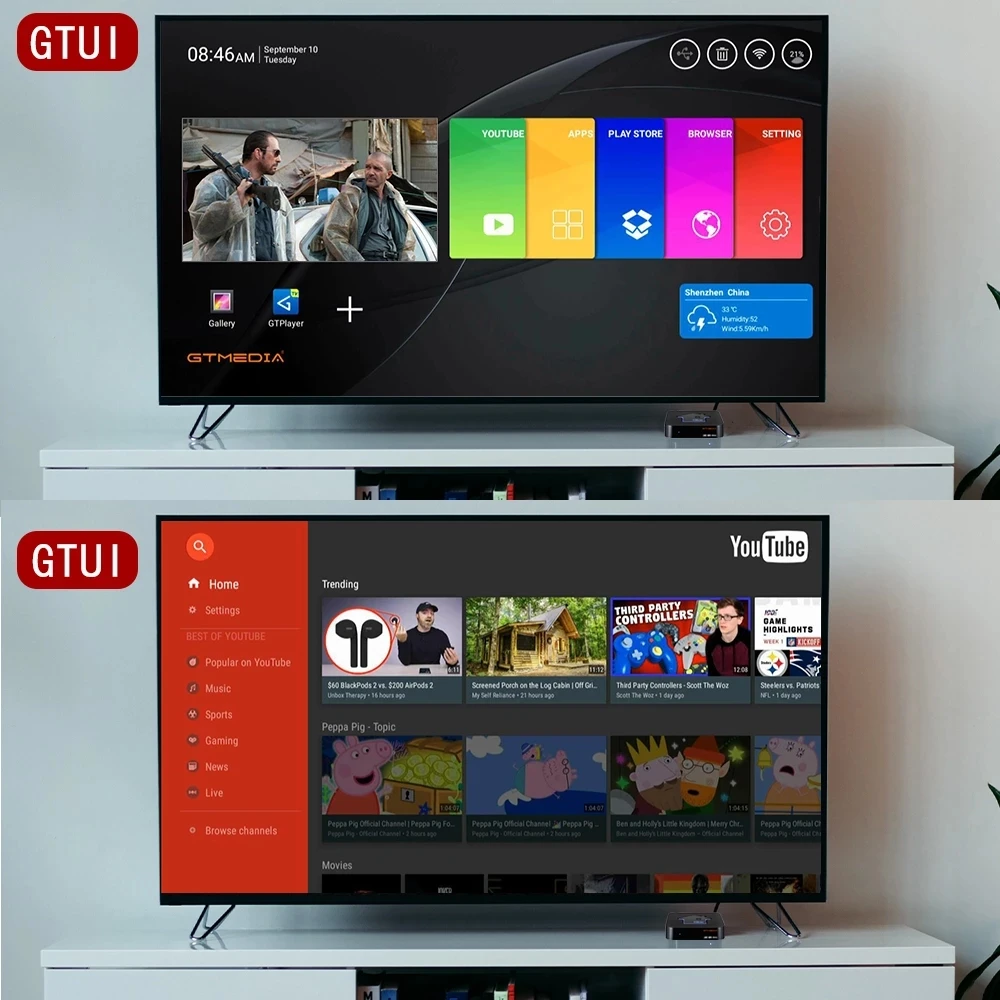 S905W 2GB RAM +16GB ROM GTMEDIA G2 4K Android 7.1.2 Tv Box Support watch netflix in HD Xtream IPTV | Электроника