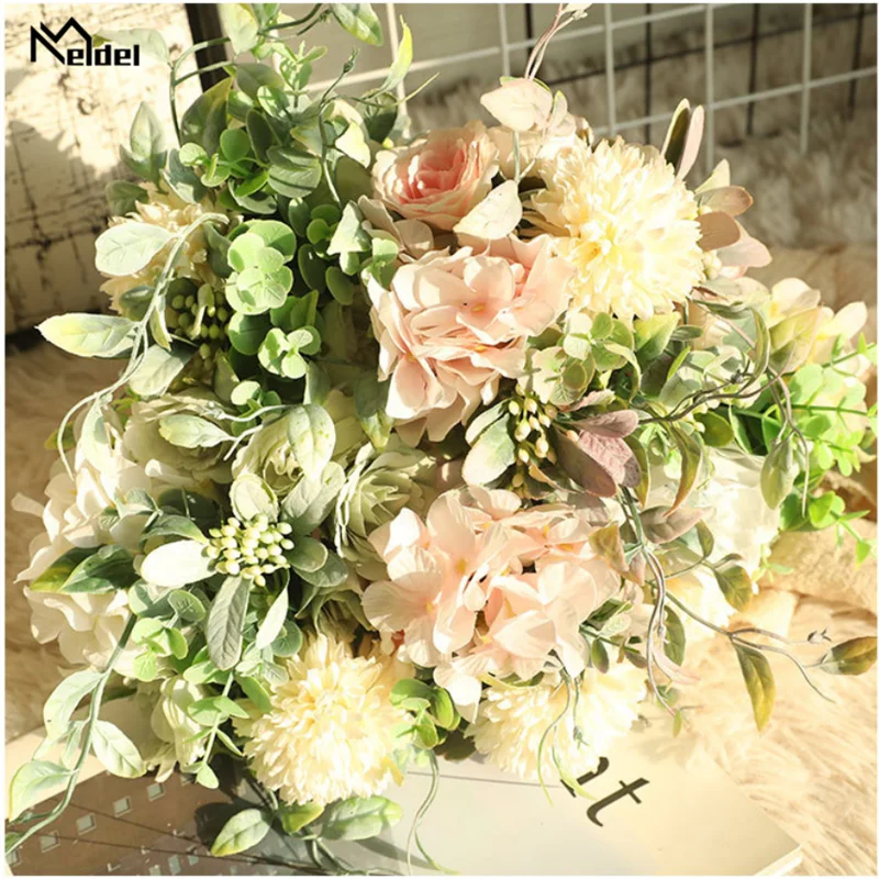 Мелдель мини букет искусственная шелковая Гортензия Пион цветок поддельный