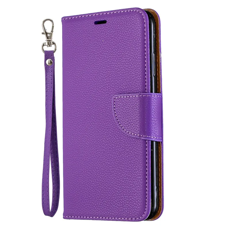 Violet Флип-чехол-кошелек для iphone 11 Pro X XR XS Max Fundas Lichi кожаный чехол для iphone 6 7 8 6s Plus Case Capa - Цвет: Violet