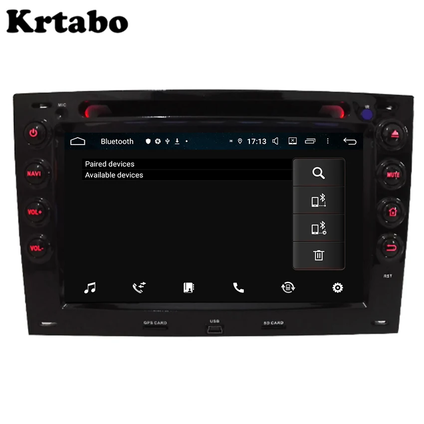 Автомобильный мультимедийный плеер на Android Восьмиядерный 4 Гб ОЗУ для Renault Megane 2 2002