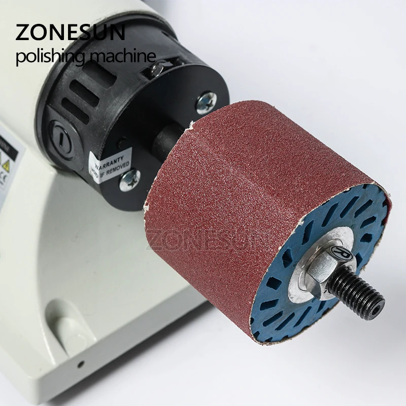 ZONESUN-m&aacute;quina de pulido de cuero curtido vegetal, Mini pulidora de bordes de cuero de escritorio, herramienta pulidora lateral de 220V-2