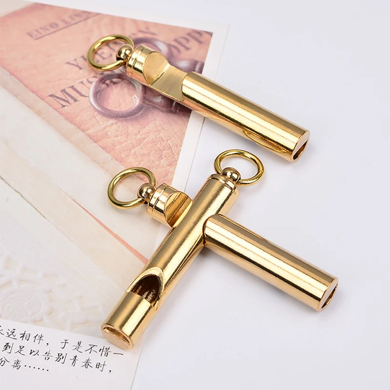 2-в-1 открывалка-свисток для бутылок ручной полировки латунное кольцо ключей