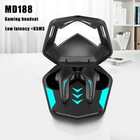 md 188 tws 5 1 wireless bluetooth gaming headset 65ms low latency earbuds sound positioning noise cancelling headphones with mic