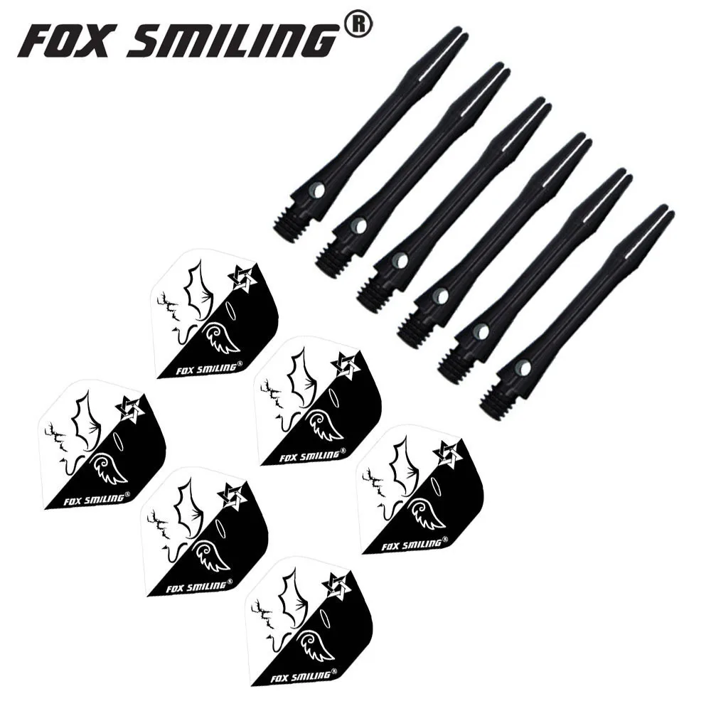 Fox Smiling 35 мм алюминиевый дротик валы и Дротика s Набор полетов дардо перо Листья аксессуары для игры в дартс набор для Дротика доска